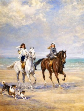 ヘイウッド・ハーディ Painting - 乗馬 シーサイド ヘイウッド ハーディ 乗馬
